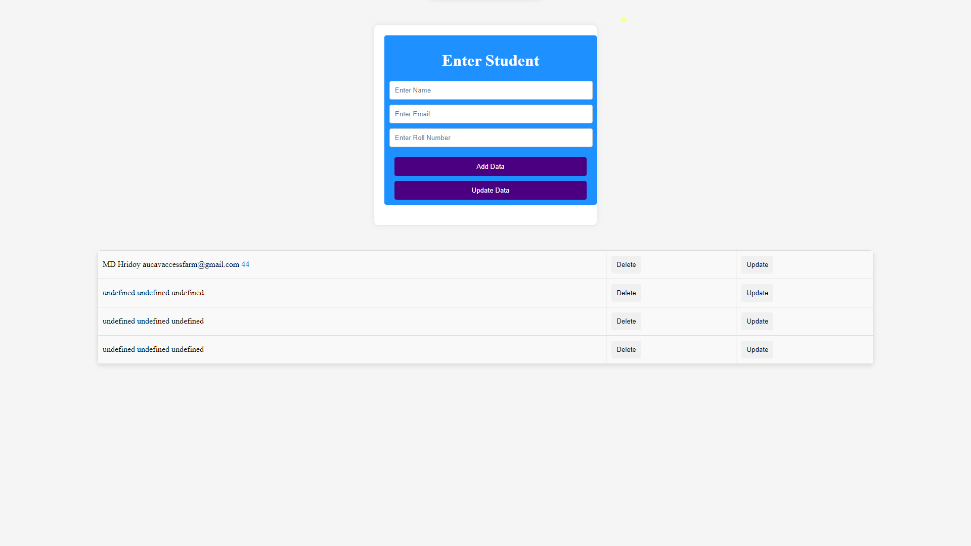 Firebase CRUD Web App